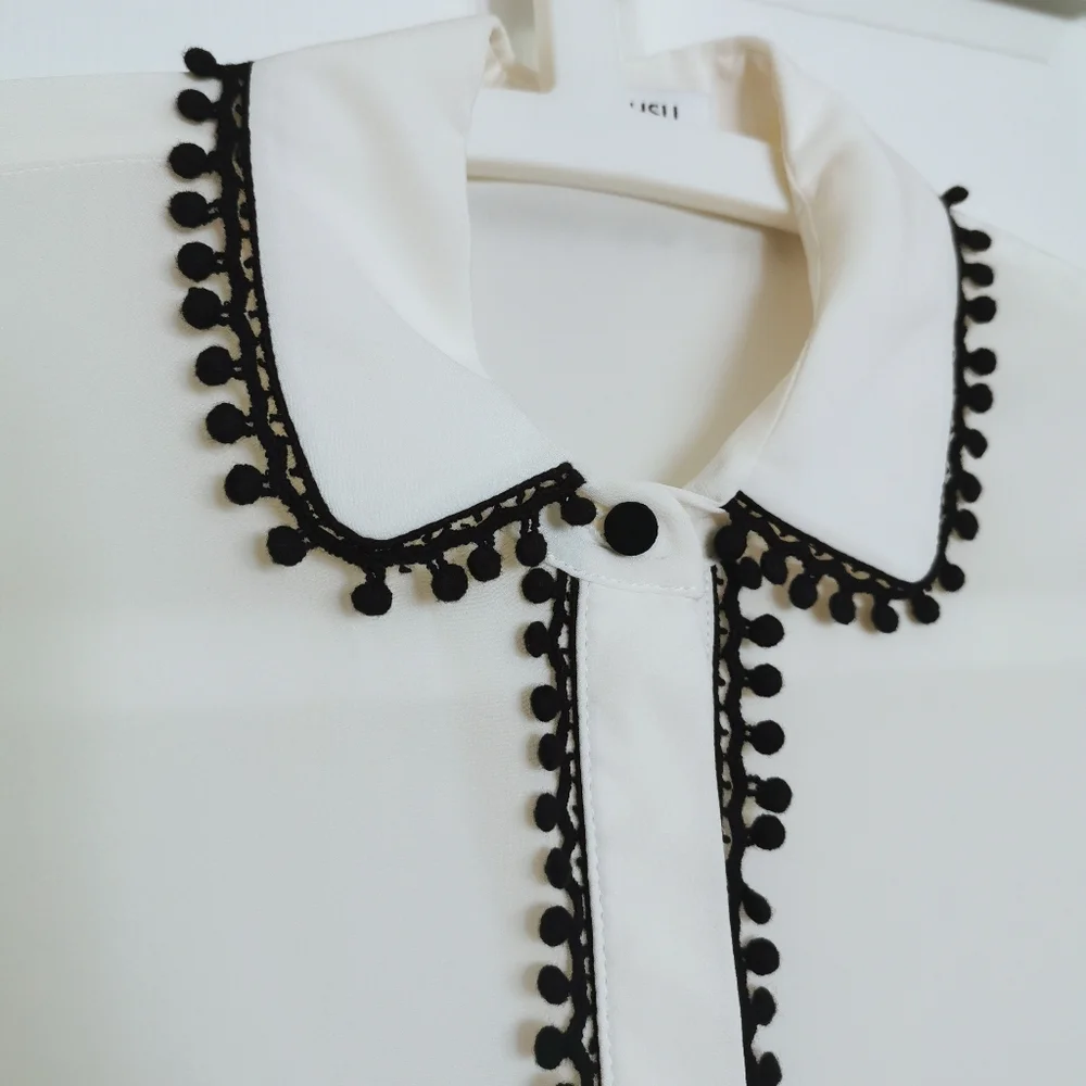 Silk lantern sleeve shirt - Picture 3 of 8